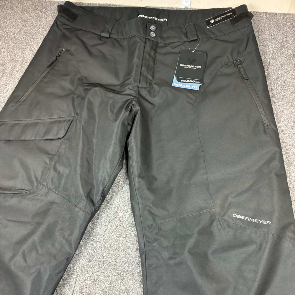 Obermeyer Mens Force Snow Pants Black 10k Waterproof Ski Snowboard 2XL New